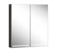 Schneider GRACE TW Armoire de toilette avec éclairage, 2 portes 35/35cm, 695x120x700mm, intensité lumineuse variable, 2000-6500K, 116.470.01.41, 116.470.01.41, Versione: CH standard/ nero corpo opaco,