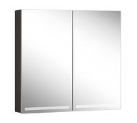 Schneider GRACE TW Armoire de toilette avec éclairage, 2 portes 40/40cm, 795x120x700mm, intensité lumineuse variable, 2000-6500K, 116.480.02.41, 116.480.02.41, Versione: Standard UE/nero opaco della c