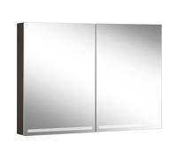 Schneider GRACE TW Armoire de toilette avec éclairage, 2 portes 50/50cm, 995x120x700mm, intensité lumineuse variable, 2000-6500K, 116.500.02.41, 116.500.02.41, Versione: Standard UE/nero opaco della c