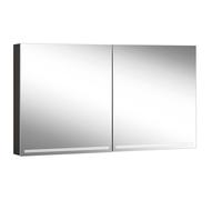 Schneider GRACE TW Armoire de toilette avec éclairage, 2 portes 65/65cm, 1295x120x700mm, intensité lumineuse variable, 2000-6500K, 116.530.01.41, 116.530.01.41, Versione: CH standard/ nero corpo opaco