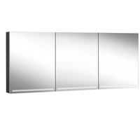 Schneider GRACE TW Armoire à glace éclairée, 3 portes 60/60/60cm, 1795x120x700mm, intensité lumineuse variable, 2000-6500K, 116.580.01.41, 116.580.01.41, Versione: CH standard/ nero corpo opaco, panne