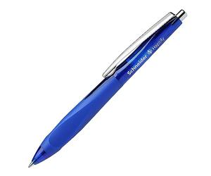 Schneider Haptify Clip-on retractable ballpoint pen Medium Blue - Ballpoint Pens (Clip-on retractable ballpoint pen, Blue, Blue, Medium, Stainless steel, Metal)