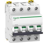 Schneider A9 F74416 IC60 N 4P 16 A C MCB interruttore automatico, bianco, 1 pezzo