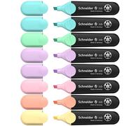 Schneider Job 150 - Evidenziatori pastello (in plastica riciclata, con angelo blu), confezione da 8 pezzi, colori assortiti