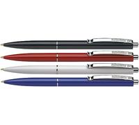 Schneider K 15 - Penna a sfera (mina per documenti, tratto M, colore inchiostro: blu), confezione da 4 pezzi, colori assortiti