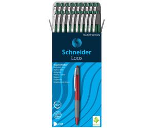 Schneider Loox Ballpoint Pen Click-Top with Soft Grip Zone Green Shaft with Inde