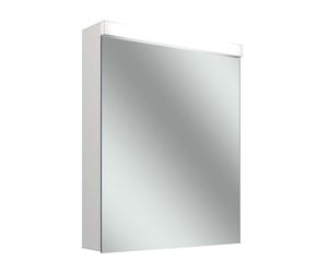 Schneider LOW basic 15 LED Armoire avec miroir éclairé, 1 porte 60cm, charnières réversibles, 595x147x747mm, 171.460.02.02, 171.460.02.02, Versione: Standard UE/corpo bianco/4000K