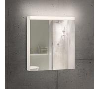 Schneider LOW basic LED Armoire de toilette avec éclairage, 2 portes 35/35cm, 695x120x747mm, 171.270.02.0201, 171.270.02.0201, Versione: Standard UE/corpo bianco/3000K