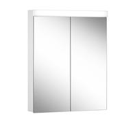 Schneider LOW basic LED Armoire de toilette avec éclairage, 2 portes 30/30cm, 595x120x747mm, 171.261.01.02, 171.261.01.02, Versione: CH standard/corpo bianco/4000K
