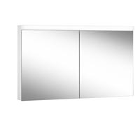 Schneider LOWLINE Basic LED armadio a specchio illuminato, 2 porte a specchio doppio, 130x74.8x13.5cm, 171.330., Versione: Standard UE/corpo bianco/4000K