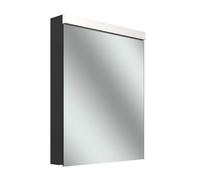 Schneider LOW plus LED armoire de toilette, 1 porte 60cm, butée changeable, 595x120x747mm, prise à gauche, éclairage en haut, 172.061.02.4401, 172.061.02.4401, Versione: Standard UE/nero opaco della c
