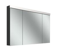 Schneider LOW plus LED armoire de toilette, 3 portes 30/60/30cm, 1195x120x747mm, éclairage en haut, 172.121.01.44, 172.121.01.44, Versione: CH standard/nero corpo opaco/4000K