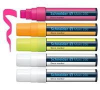 Schneider Matite a gesso Maxx 260 – 5 + 15 mm, lavabili con umido, inodore, 5 colori
