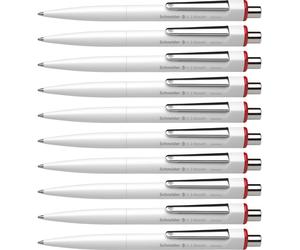 Schneider Mechanical Ballpoint Pen K3 Red M Indelible Pack of 10