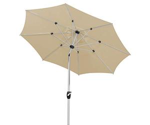 Schneider Ombrellone Modello Venedig, Circa 270 cm di Diametro, 8 Pezzi, Rotondo + Supporto Flessibile