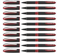 Schneider One Sign - Penna a sfera, tratto 1,0 mm, confezione da 10, colore: Rosso