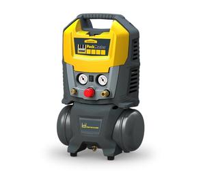 SCHNEIDER PackMaster - Compressore portatile da 6 litri, senza olio con tubo flessibile, pressione massima: 8 bar, potenza: 1,5 CV, rumorosità: 88 dB LwA