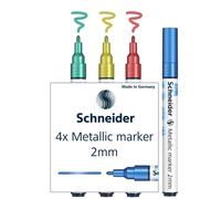 Schneider Paint-It 011 Metallic Marker 2mm Set 2-4 Assorted Colours