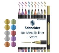 Schneider Paint-It 020 Metallic Liner 1-2mm Assorted, Box 10 pieces Ergonomic As