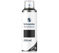 Schneider Paint-It 030 Supreme DIY Acrilico Vernice Spray 200 ml, Nero Opaco