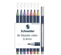 Schneider Paint-It 050 - Set di penne a sfera metallizzate, 0,4 mm, confezione da 8 pezzi