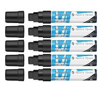 Schneider Paint-It 120301 - Pennarelli acrilici ad alta copertura per legno, tela, pietra, ecc., 5 pezzi, colore: Nero