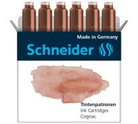 Schneider Pastel Ink Cartridge Standard Cartridges for Fountain Pens Cognac Pack