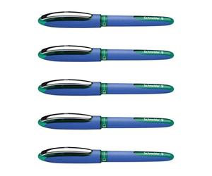 Schneider - Pattini a inchiostro One Hybrid C, punta conica 05, confezione da 5, colore: verde
