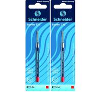 Schneider - Penna a sfera Express 735, indelebile, M, rosso, 1er in blister (Confezione da 2)