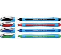 Schneider - Penna a sfera Slider Memo XB, con cappuccio, 4 pezzi, colori assortiti
