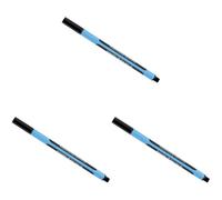 Schneider Penna a sfera Writing Instruments Slider Edge, modello con cappuccio, XB, nera, colore fusto ciano-nero, 1 pezzo (Confezione da 3)