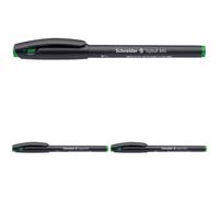 Schneider - Penna roller topball 845, con punta in acciaio, 0,3 mm, Verde (Confezione da 3)