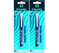 Schneider Penna stilografica Easy, M, blister per pezzo, incluse 2 cartucce (ordinate - il colore verrà inviato a caso) (Confezione da 2)