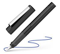 Schneider - Penna stilografica per mancini, colore: bianco/nero