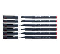 Schneider Pictus Fineliner (tratto 0,05 mm), confezione da 6 pezzi, rosso