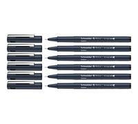 Schneider Pictus Fineliner (tratto 0,1 mm), confezione da 6 pezzi, nero