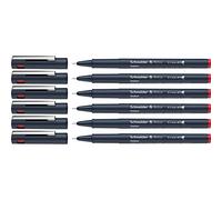 Schneider Pictus Fineliner (tratto 0,1 mm), confezione da 6 pezzi, rosso