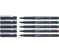 Schneider Pictus Fineliner (tratto: 0,2 e 0,5 mm, penna a pigmenti per documenti, punta rivestita in metallo, cassa in 85% plastica riciclata), colori assortiti, confezione da 5