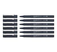 Schneider Pictus Fineliner (tratto 0,2 mm), confezione da 6 pezzi, nero