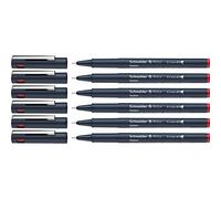 Schneider Pictus Fineliner (tratto 0,2 mm), confezione da 6 pezzi, rosso