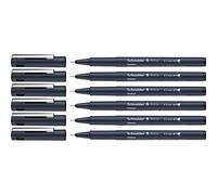 Schneider Pictus Fineliner (tratto 0,3 mm), confezione da 6 pezzi, nero