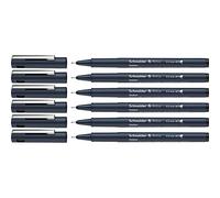 Schneider Pictus Fineliner (tratto 0,5 mm), confezione da 6 pezzi, nero
