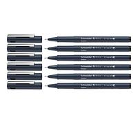 Schneider Pictus Fineliner (tratto 0,7 mm), confezione da 6 pezzi, nero