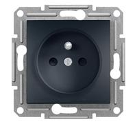 SCHNEIDER Presa 2P+T +PIN TERRA E NASCO, Antracite ASFORA