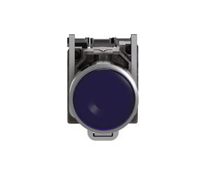 Schneider Pulsante Illuminato XB4BW36B5 LED Universale, Metallo, Blu Risciacquo