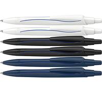 Schneider Reco 131886 - Penna a sfera in plastica riciclata, premiata con l'angelo blu, inchiostro: blu, 6 pezzi