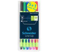 Schneider Line-Up 04 - Astuccio per penne a punta fine, 6 pezzi, azione 5+1