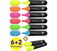 Schneider Schreibgeräte Evidenziatore Textmarker Job sortiert Karton-Etui 8