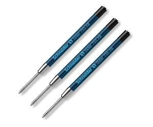 Schneider Schreibgeräte Slider 755 - Set di 3 ricariche per penna a sfera, colore: Nero