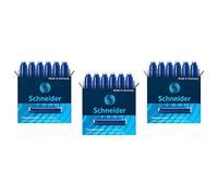 SCHNEIDER - Set di 3 scatole da 6 cartucce, colore: blu reale cancellabile